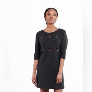 Loft Jeweled Cotton Shift Dress